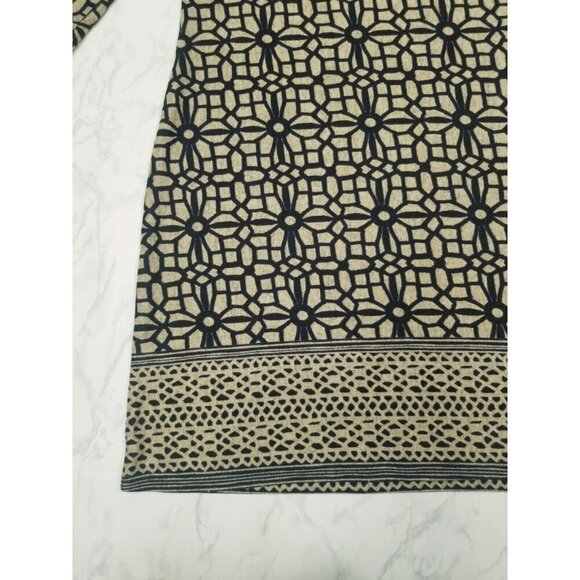 Tacera Womens Geometric Print Dress Keyhole Accent P/M Petite Workwear Office - Picture 11 of 11